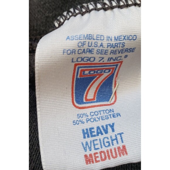 Vintage Logo 7 Pittsburgh Steelers Size Medium Mens Black Embroidered Sweatshirt - Picture 3 of 7